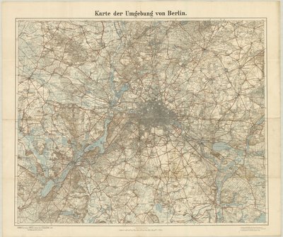 Map of the Surroundings of Berlin by Unknown